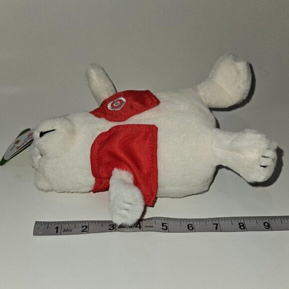 Giggle Scape 7" White Polar Bear Plush Red Target Vest Stuffed Animal Toy w/TAG - Picture 10 of 10